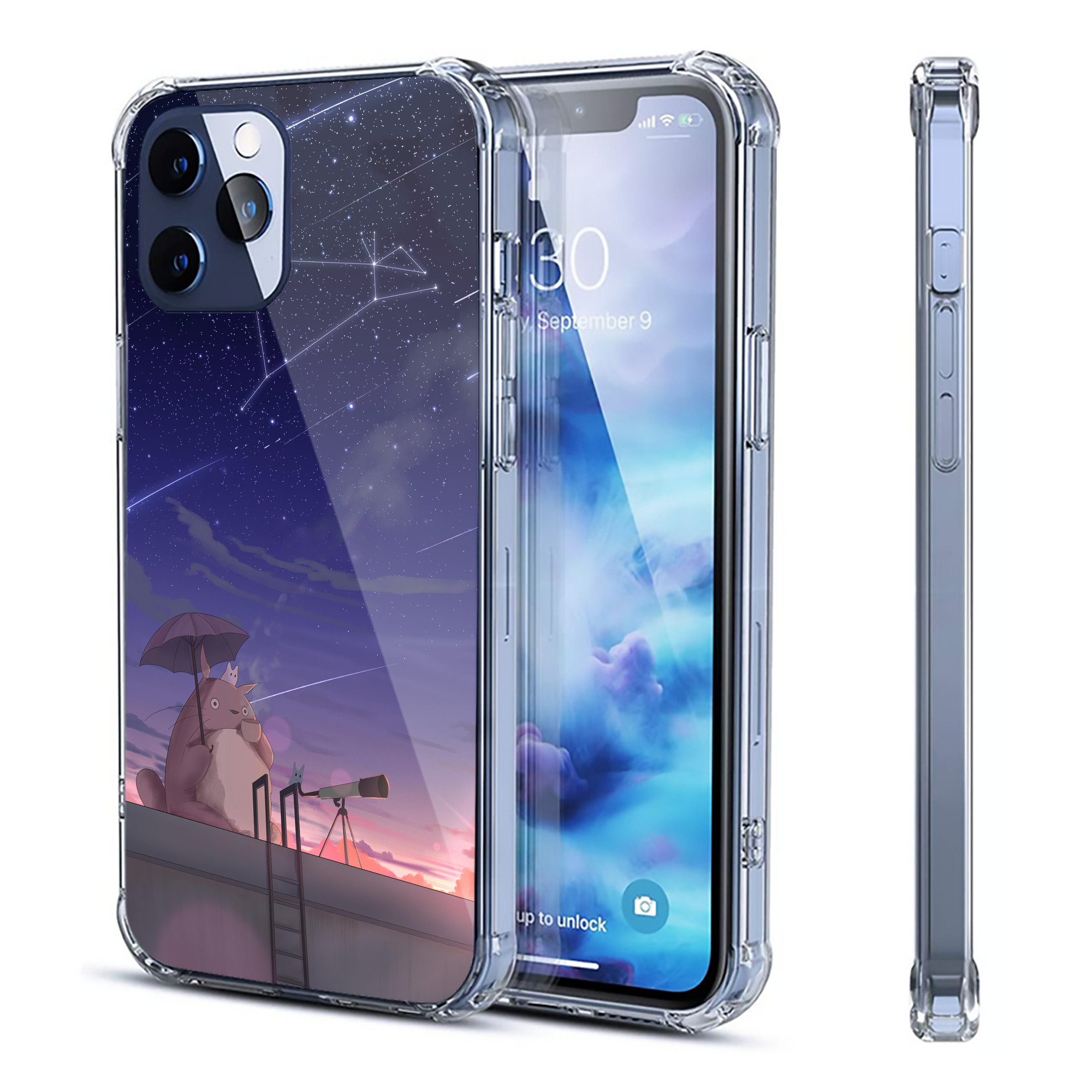 （画像用） となりのトトロ 草壁メイ 草壁サツキ My Neighbor Totoro Satsuki Kusakabe Mei Kusakabe 【iPhone 12シリーズ対応】透明スマホケース（クリアソフトケース）